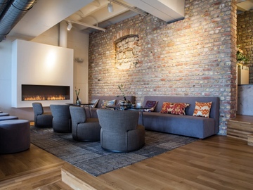 FLEX 104SS - Bioethanol steel Fireplace insert with Panoramic Glass by EcoSmart Fire - view 2